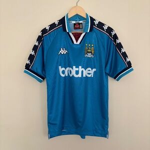 Manchester City Vintage Kappa Home Kit 97/98 Football Shirt